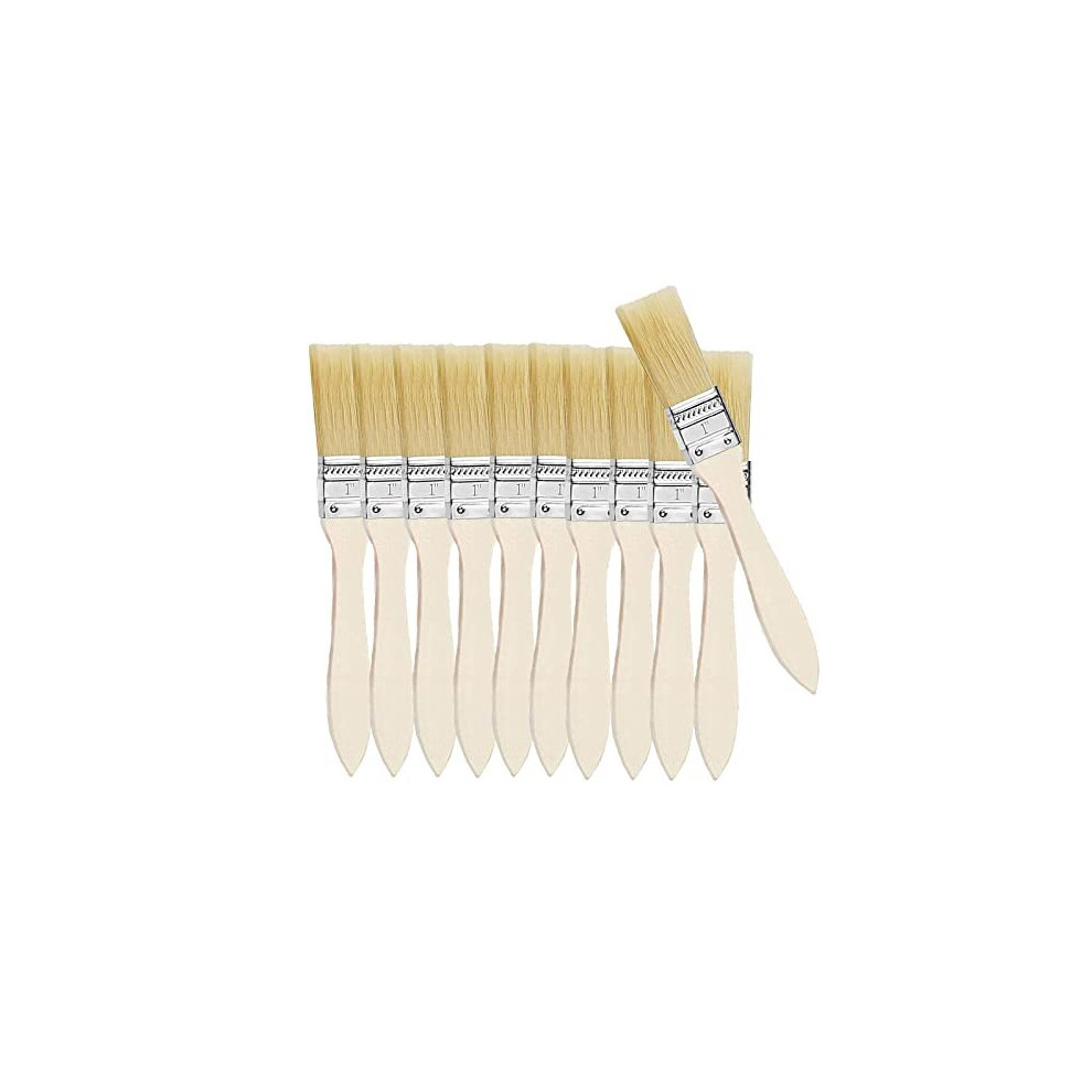 1 Inch/2.54Cm Chip Paint Brushes (50 Pack) - Professional Wooden Handle Paint Brush Set For Paint, Stains, Varnishes, Glues And Home Diy 772728307272
