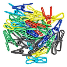 Clothes Pegs,Skyzone 30 Pcs Clothes Clips Laundry Pegs Colorful Metal Clothes Pegs for Washing Line Stainless Steel Clips for Clothes, Photo,Paper