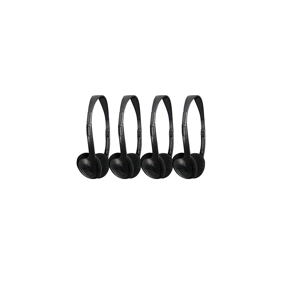 4X Soundlab Lightweight Stereo Computer/Tv Headphones 3.5Mm Mini Jack School Music Black 5060621034803