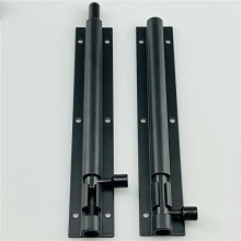2 Pcs Shed Door Locks Heavy Duty Black Door Bolt Barrel Sliding Latch Lock Durable Slide Bolt with Screws for Shed Doors Gates and Outhouse