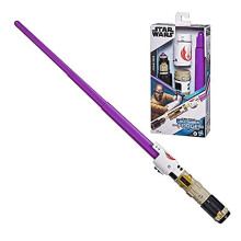 Lightsaber Forge Mace Windu Extendable Purple Lightsaber Customizable Roleplay Toy, Ages 4 and Up