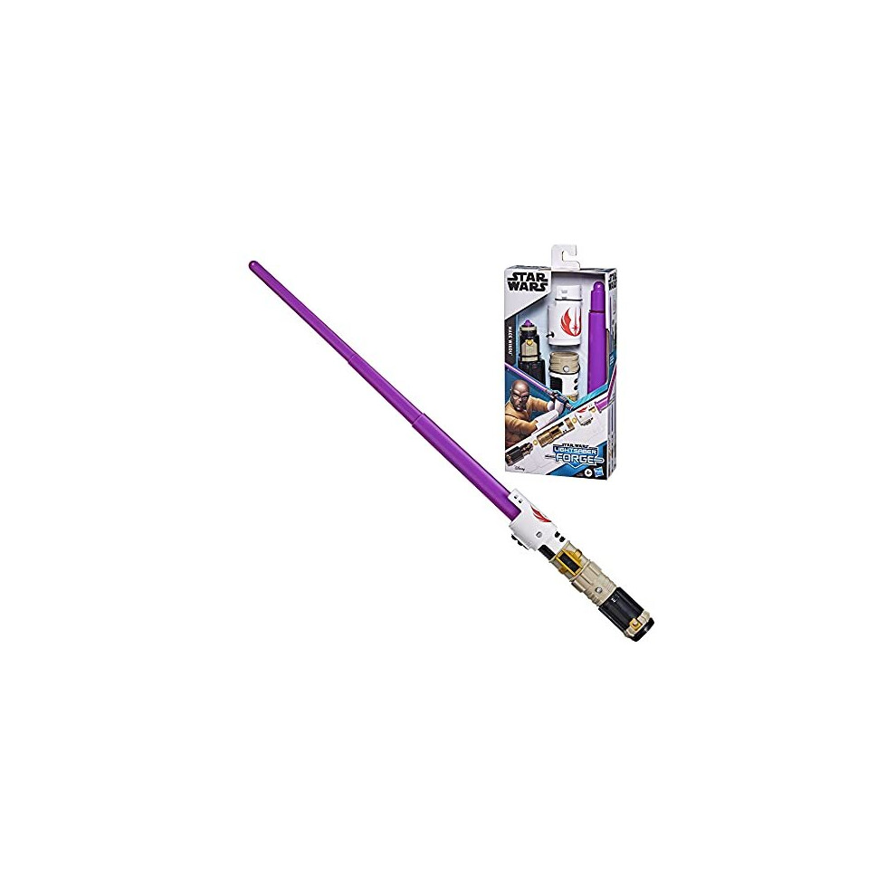 Lightsaber Forge Mace Windu Extendable Purple Lightsaber Customizable Roleplay Toy, Ages 4 and Up