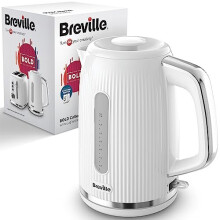Bold White Electric Kettle | 1.7L | 3kW Fast Boil | White & Silver Chrome [VKT257]