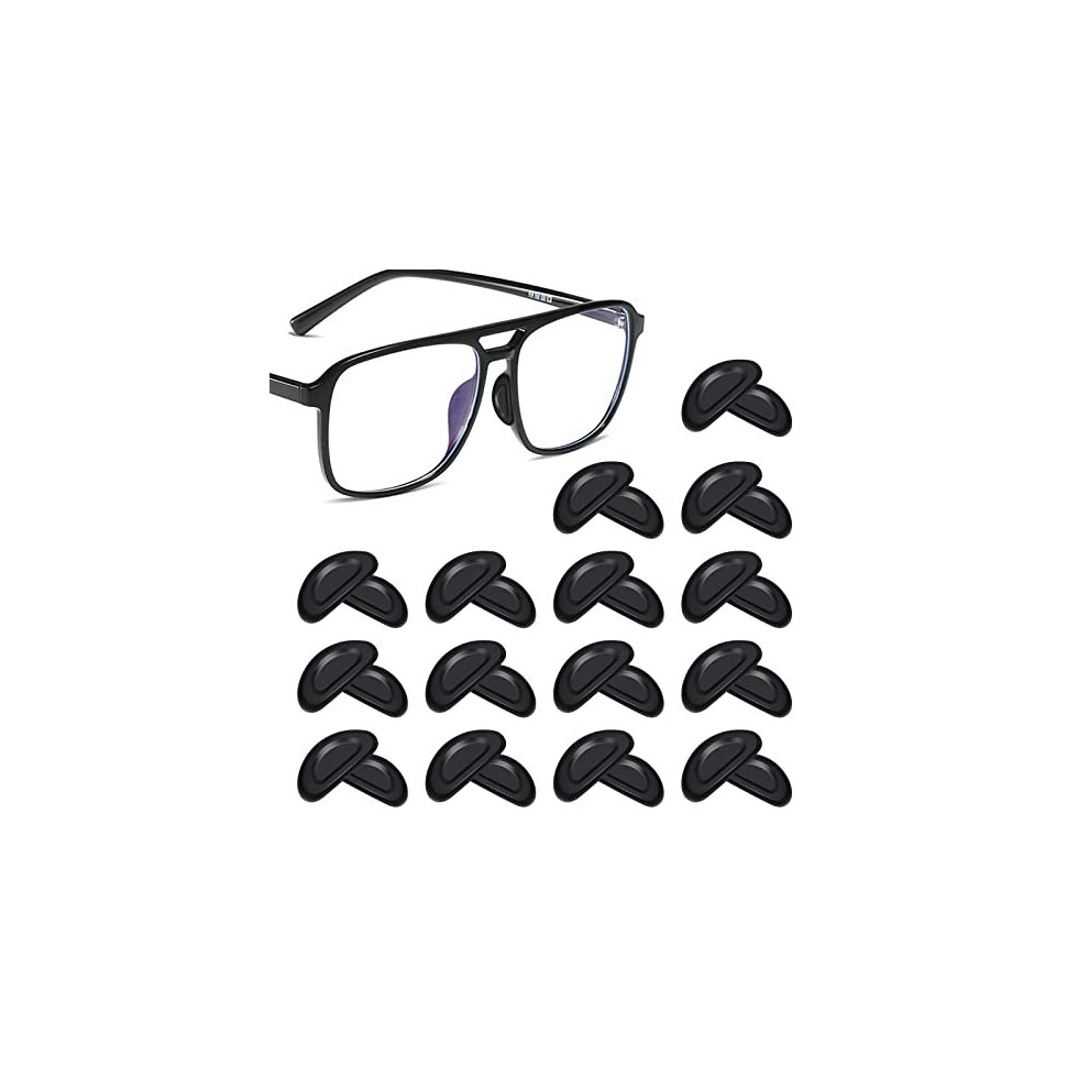 Yiejoya Black Eyeglass Nose Pads, Anti-Slip Adhesive Soft Silicone Nose Pads, Nose Pad Cushion For Glasses, Eyeglasses And Sunglasses 2Mm- 15Pairs (Black)
