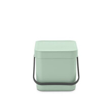 Cestino - BRABANTIA - Sort & Go 6L - Verde Giada - Compatto - Facile da svuotare - Ideale per rifiuti organici