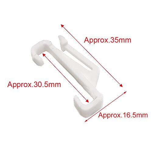 Curtain Rail Track Glider Hooks White Plastic Curtain Hooks Sliding