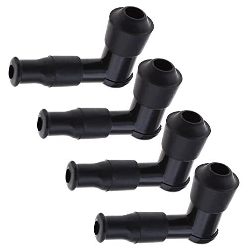 4PCS Spark Plugs Caps Fit for 70cc 90cc 100cc 110cc 125cc 150cc 200cc Engine Pit Dirt Bike ATV Motorcycle Motorbike 90 Degree Waterproof Engine Parts