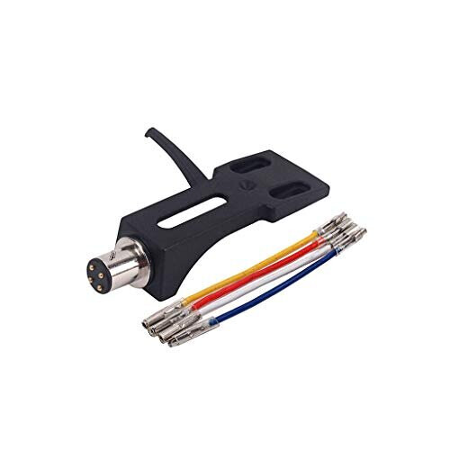 Turntable Headshell Mount,Universal Phono Headshell with 4 Lead Wires for Various LP Phono 2