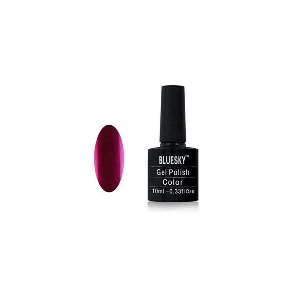 Gel Nail Polish, Metallic Effect, Fuschia Frenzy MT10, Pink, Long Lasting, Chip Resistant, 10 ml (Requires Drying Under UV LED Lamp)