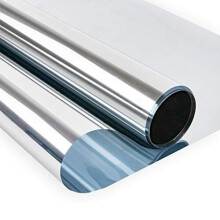 One Way Mirror Window Film Silver Reflective Window Film Self Adhesive Sun Block Window Sticker Anti UV Heat Control Privacy Protection Glass Tint
