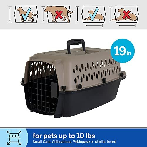 Pet Mate 21859 Vari Kennel,Taupe/Black,19-Inch 1