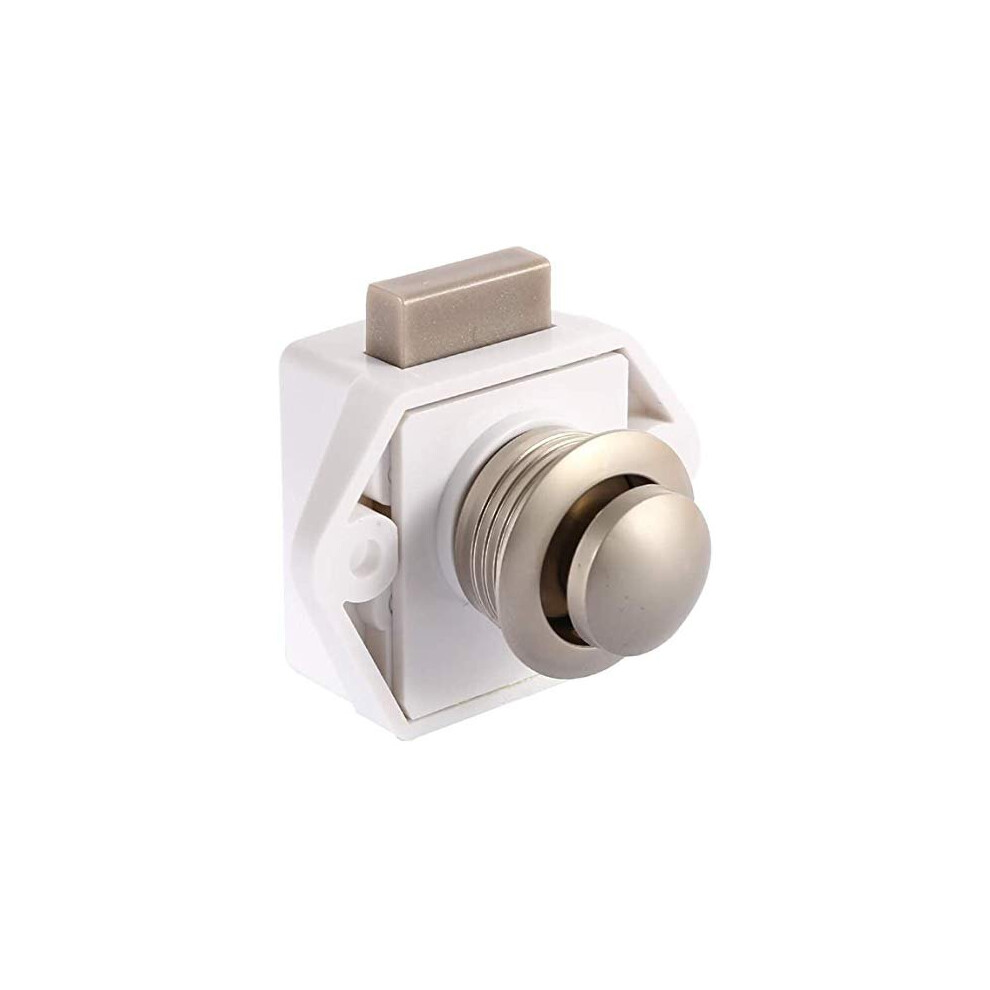 Push Button Latch Cabinet Furniture Cupboard Keyless Door Lock Catch For Rv Caravan Motorhome Camper (White) 703355529737