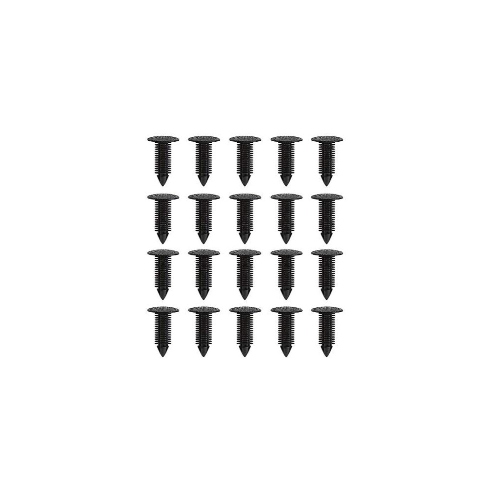 20Pcs Fir Tree Car Trim Panel Moulding Clips Push Fit Plastic Rivets Fasteners Retainers For Fender Bumper Roof Lining Black 6973795061690