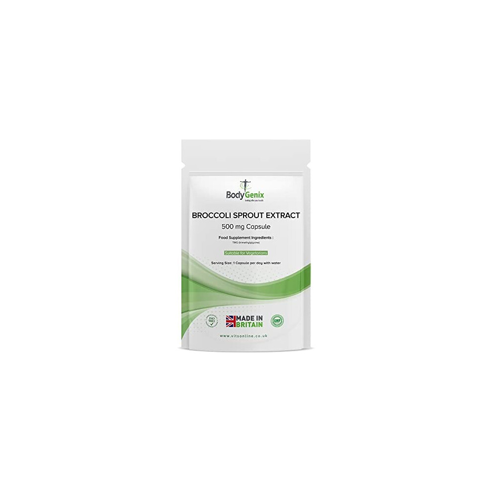 Bodygenix Broccoli Sprout Extract Capsules Â Broccoli Sprout Extract Â With High Anti-Oxidants Properties Â Support Pms Symptoms Â Weight Loss Â