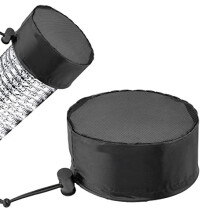 2Pcs 8 Inch Grow Tent Vent Cover Filter, Duct Filter Net with Elastic Band and Fixed Buckled, Black Mesh Screen Shield for Exhaust Fan, Plant Growth,