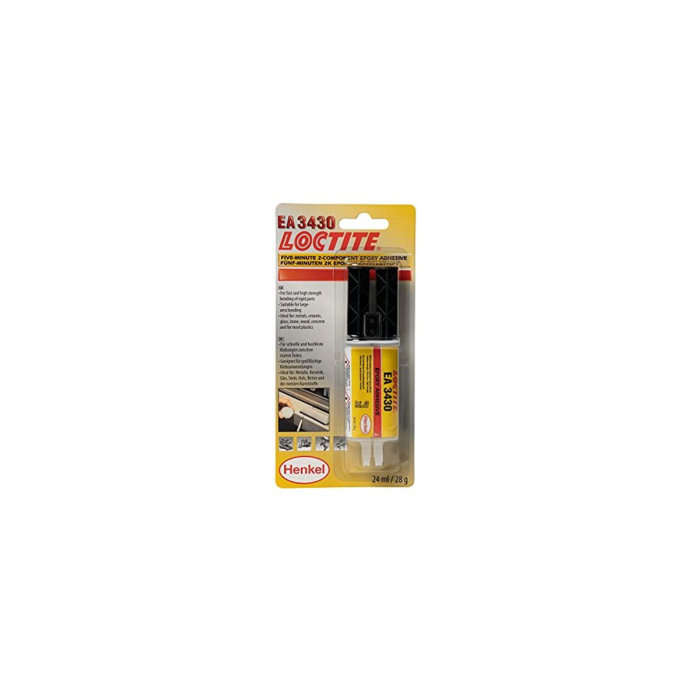 EA 3430, Universal 2 Part Epoxy Adhesive for Bonding Glass and Decorative Panels, Water-Resistant Epoxy Glue, Five-Minute Strong Adhesive for DIY Jobs