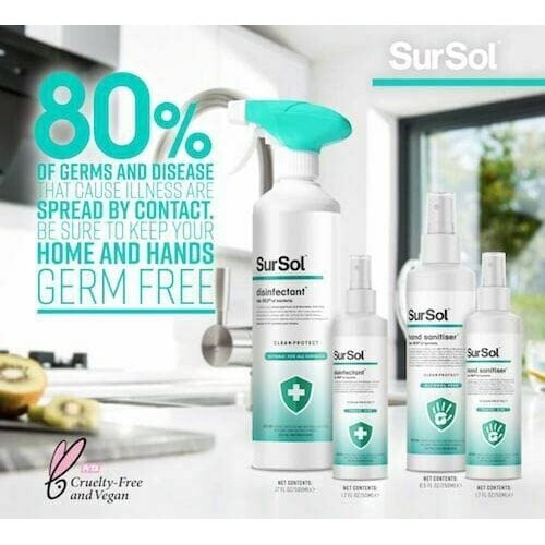 Alcohol- Hand Sanitiser Spray CLEAN+PROTECT it Kills 99.99 Bacteria Germs & Viruses 1Lit 2