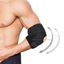 Tennis Elbow Brace, Breathable Tennis Elbow Support Strap with Dual-Spring Stabiliser Strong Hook & Loop Straps for Arthritis, Tennis Elbow Pain,