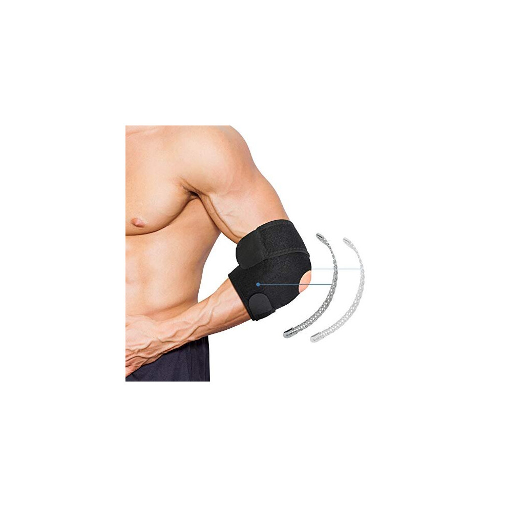 Yosoo Health Gear Tennis Elbow Brace, Breathable Tennis Elbow Support Strap With Dual-Spring Stabiliser Strong Hook & Loop Straps For Arthritis, Tennis Elbow Pain,