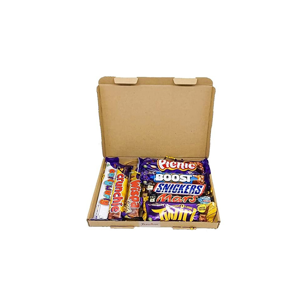 Chocolate Lover Gift Box Hamper | 8 Full size Bars Selection Pack | Christmas Sweet Treats | Birthday Gift |Stocking Filler Teacher Gift |Perfect for