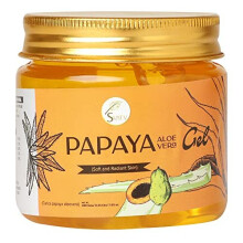 Papaya Aloe Vera Gel | Wrinkle reduction | Exfoliate the Skin | Helps in Skin Problems | Paraben & Sulfate Free - 200g | 7.05 Oz | 0.44 Lbs