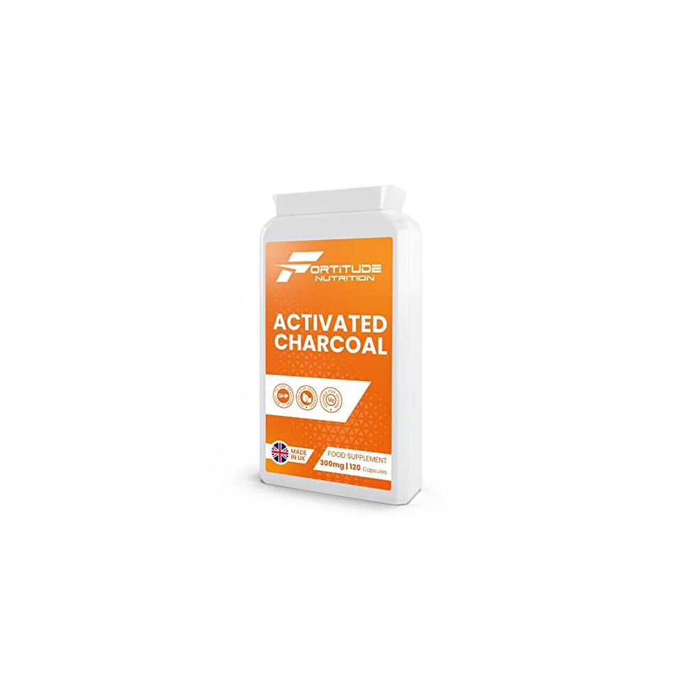 Fortitude Nutrition Activated Charcoal Capsules | May Help With Gas Relief And Bloating | Detox Support And Digestive Health | Activated Charcoal Tablets From Coconut |