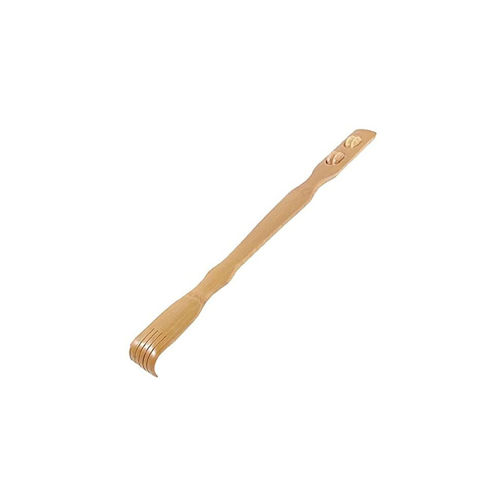 Htuk Wooden Bamboo Massager Back Scratcher With Body Stick Roller For Neck/Back/Shoulder Massage Great Gift