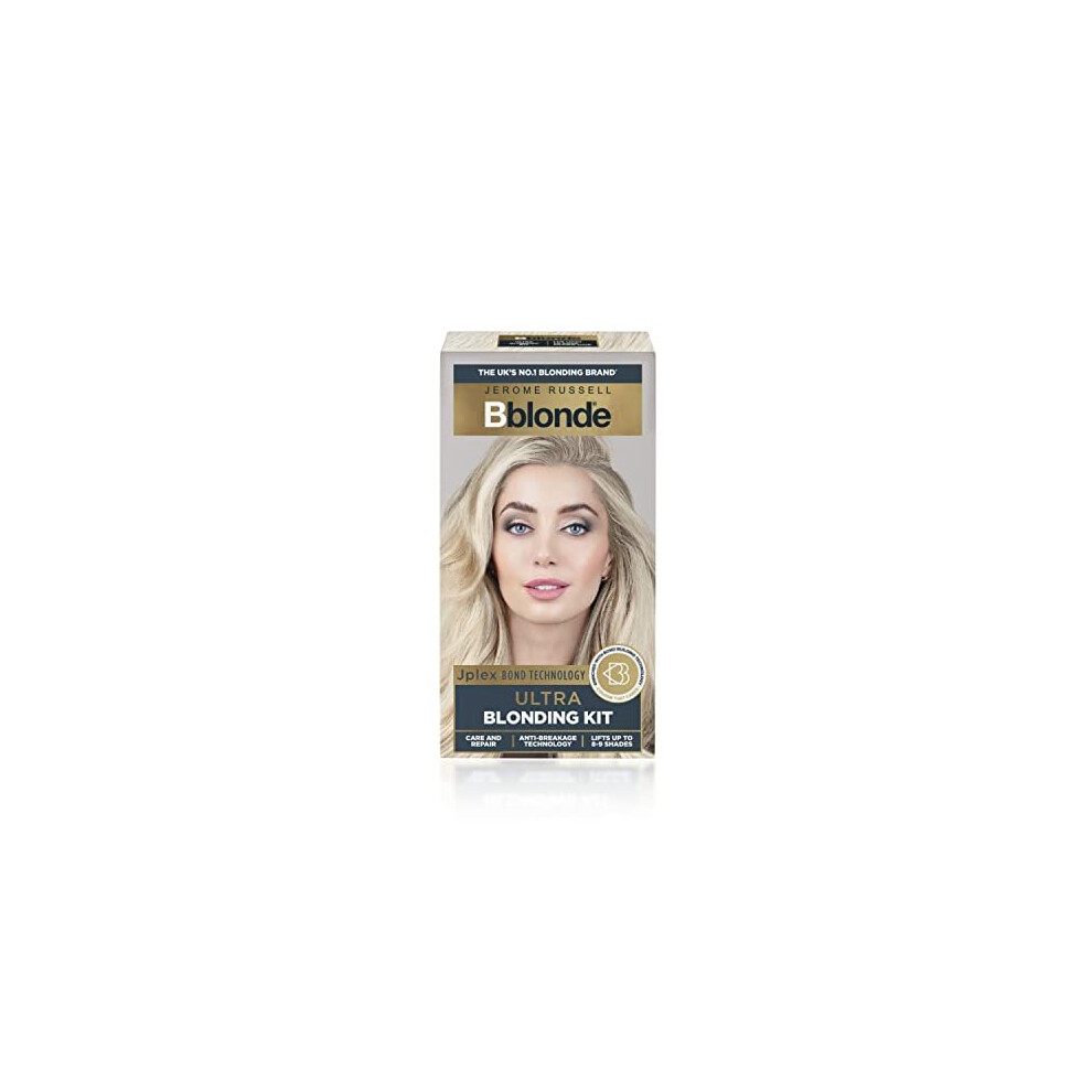 Bblonde Ultra Blonding Hair Dye Kit - Blonde Hair Dye for Light to Dark Brown Hair Colour with Jplex Technology & Mineral Oils for Anti-Breakage, Hair