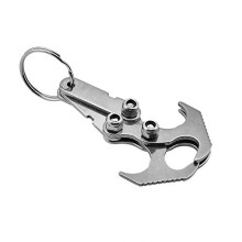 Stainless Steel Gravity Hook for Multi-function Survival Magnetic Folding Grappling Hook Climbing Claw Outdoor Steel EDC Tool (S)
