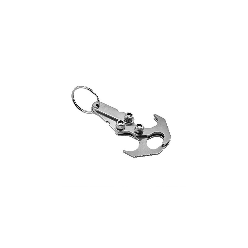 Stainless Steel Gravity Hook for Multi-function Survival Magnetic Folding Grappling Hook Climbing Claw Outdoor Steel EDC Tool (S)