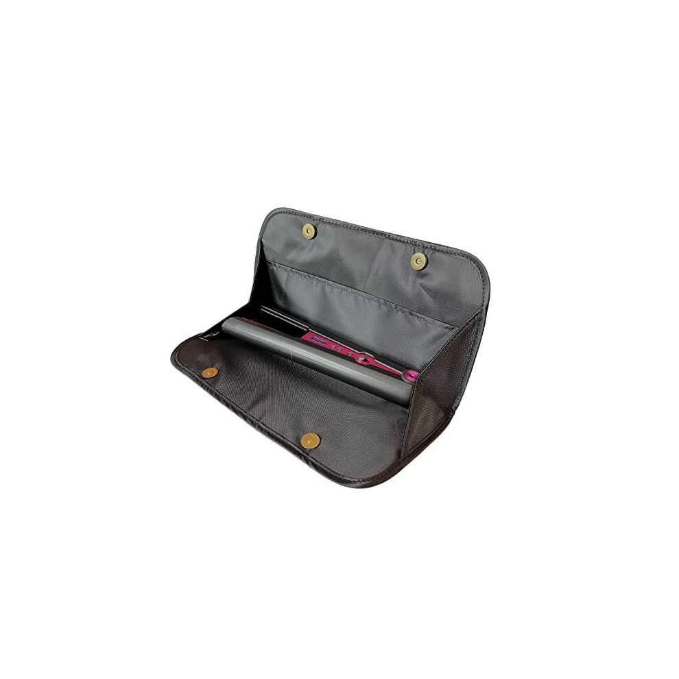 New: Hair Straightener Flat Iron Leather Pouch by j&m - Stylish Travel Storage Bag - Fits ghd, BaByliss, L'Oréal & Most Brands - Magnetic Closure