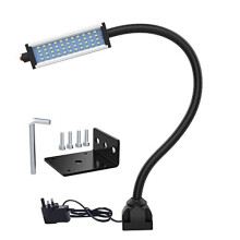 LED Work Light, LED Machine Light, Gooseneck Mill Light LED Light IP66 Waterproof 800 Lumens 110V-240V 44Leds Screw Mount Flood Light for Machine Tool