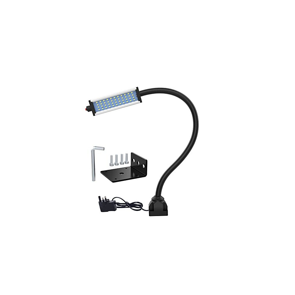 Led Work Light, Led Machine Light, Gooseneck Mill Light Led Light Ip66 Waterproof 800 Lumens 110V-240V 44Leds Screw Mount Flood Light For Machine Tool 754208861498