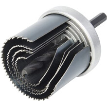 Hole Saw for Plumbing Installations, Ø 25-53 mm I 8917000 I Saw with 4 quick-change blades, Ø 25-53 mm, cutting depth 33 mm