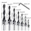8Pcs HSS 5 Flute Carpentry Reamer Core Drill Bits Woodworking Chamfer End Milling 3-10mm 3