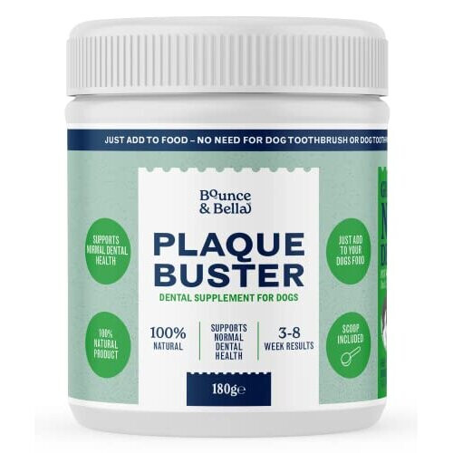 Tartar & Plaque Remover for Dogs | Dog Breath Freshener | Easy use Powder 180g