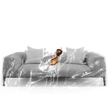 2 Pack Furniture Cover Plastic Sofa Cover Couch Cover Waterproof Sofa Cover Protection Cover Sofa Plastic for Sofa Moving Sofa Protector Bags for