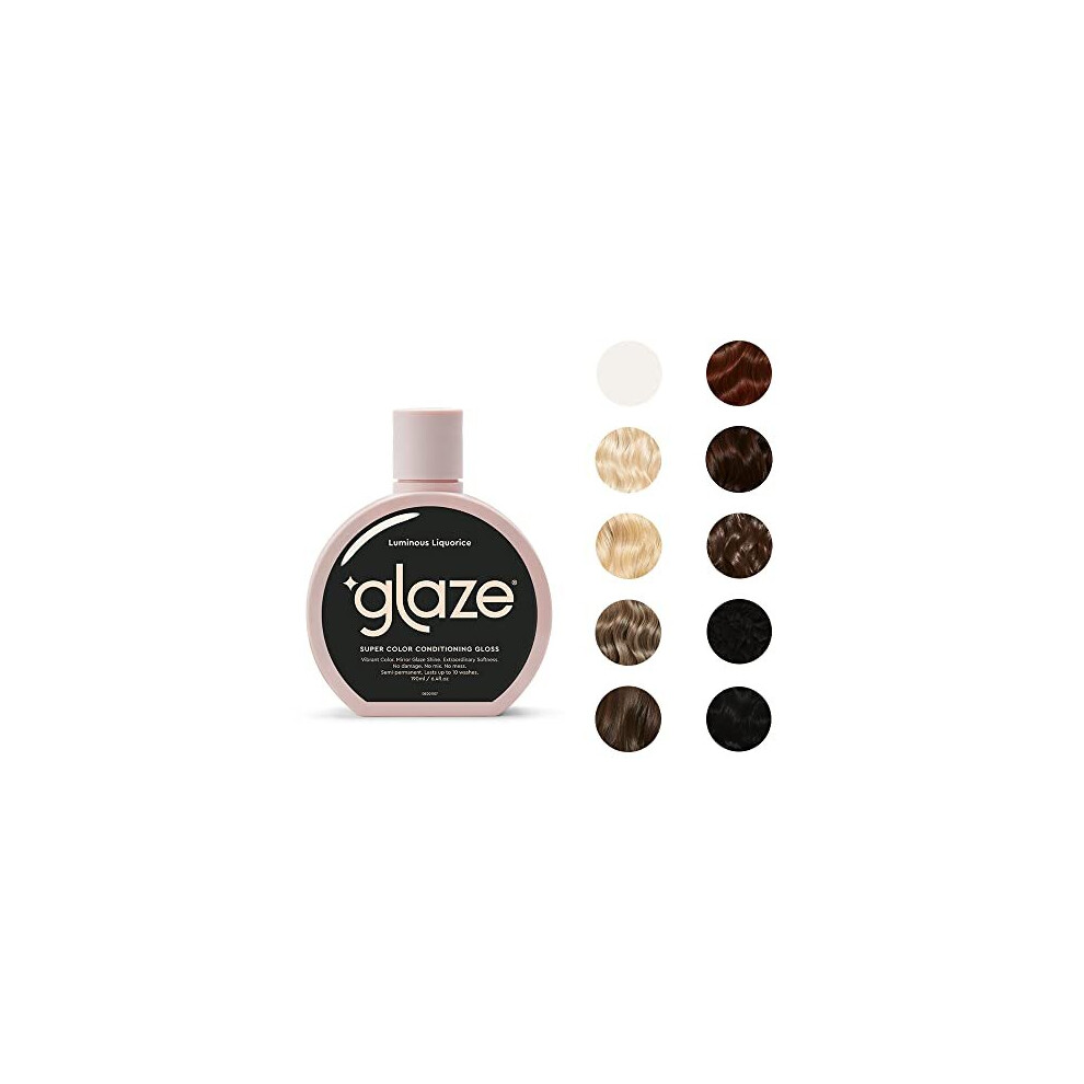 Super Colour Conditioning Gloss 190ml (2-3 Hair Treatments) Luminous Liqourice Hair Gloss Treatment & Semi-Permanent Hair Dye. No mix, no mess hair