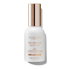 Bronze Base Self Tan Drops from Sculpted by Aimee - Fast-Drying, Fragrance Free Face Tan in 50ml Pump Bottle with Vitamin E (Light/Medium)