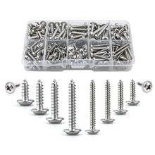 M3,M4 Self Tapping Screws Metal With Washers,280 pcs Pan Head Stainless Steel Drilling Wood Screw Assortment Kit,10 Types(8/10/12/16/20/25mm),