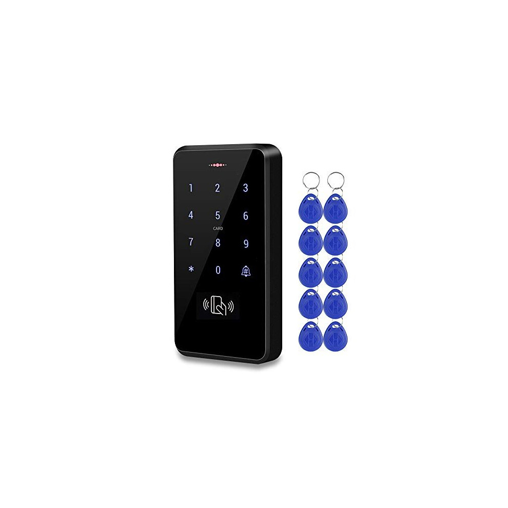 Outdoor Ip68 Waterproof Rfid Keypad Touch Access Control System Rainproof Wg26/34 125Khz Card Reader + 10Pcs Em4100 Keyfobs 192132292207