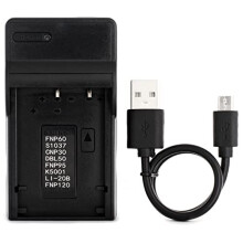 D-LI2 USB Charger for Pentax OPTIO 330, Optio 330RS, OPTIO 430, Optio 430RS Camera and More