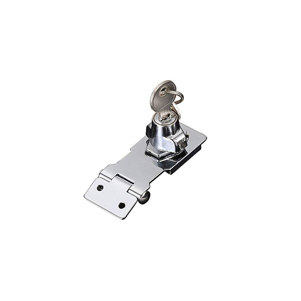 Keyed Locking Hasp, Tiberham Heavy Duty Hasp Staple with Integrated Lock, Self-Locking Door Clasp Gate Lock Shed Latch for Door Window Cabinet Pet