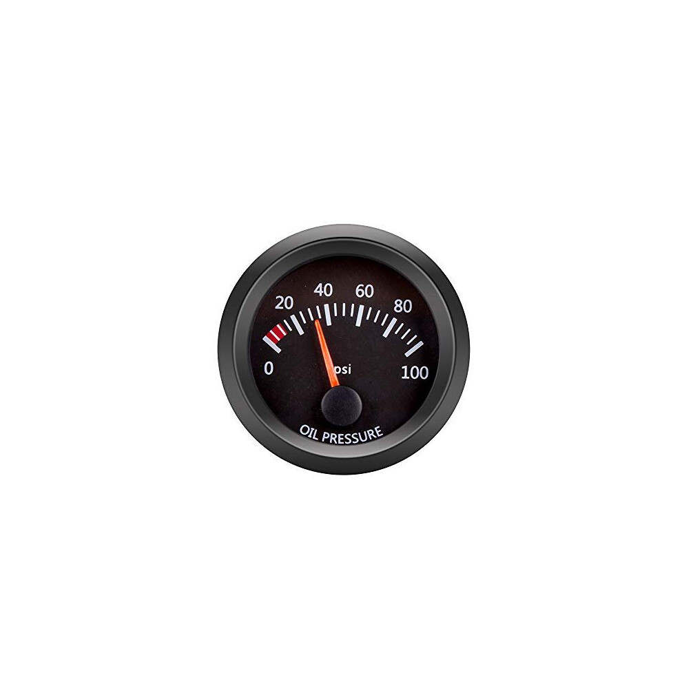 Universal Car Vehicle 52Mm Pointer Oil Pressure Gauge Meter Kit Press Psi Led Pointer Indicator Dail Electronic White/Light 767267368822
