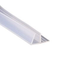 Bath Door Seal Strip Shower Screen Window Gap Seal Curved Flat Rubber Glass Bottom Weather 6mm 39" inch C Shape