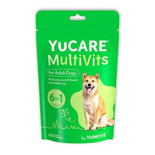 Lintbells YuCARE MultiVits Supplement for Adult Dogs, 6-in-1 Daily Vitamins for Dogs Aged 4-7, 30 Multivitamin Chews, White
