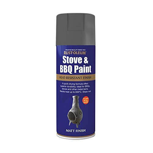 Rust-Oleum 400ml Stove & BBQ Spray Paint - Cast Iron