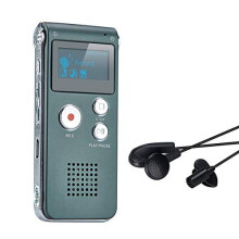Portable Digital Voice Recorder Sound Audio Recorder Dictaphone LCD Recorder MP3 Player-8GB (Gray)