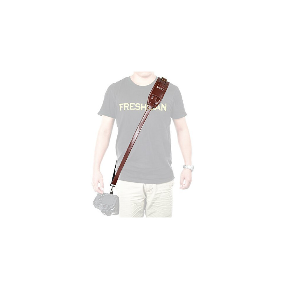 MP-SS5 Vintage Rapid Camera Sling Strap with Quick Release Clip and Padded Shoulder Strap (Simulated Leather)