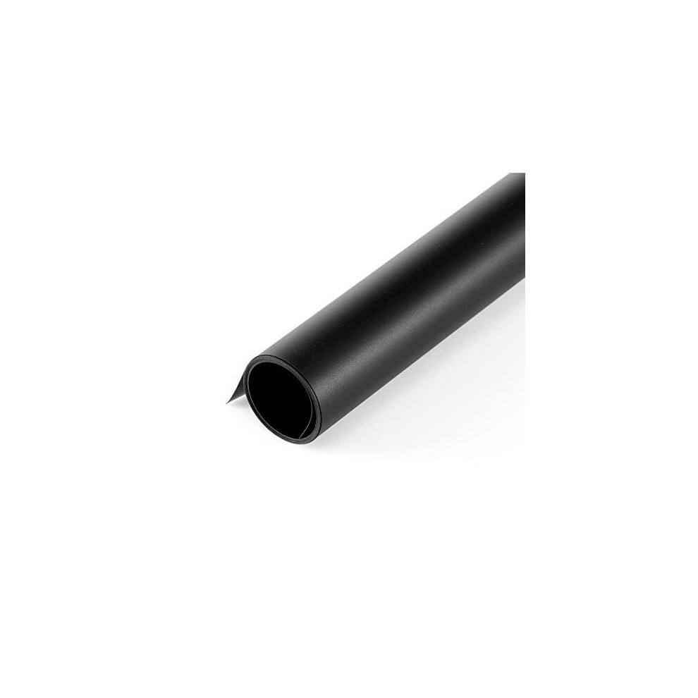 Black Backdrop Food Photography Background PVC 40x66.5cm Vinyl Photo Studio Waterproof for Product Flat Lay Props Cosmetics Jewelry Shooting Video 